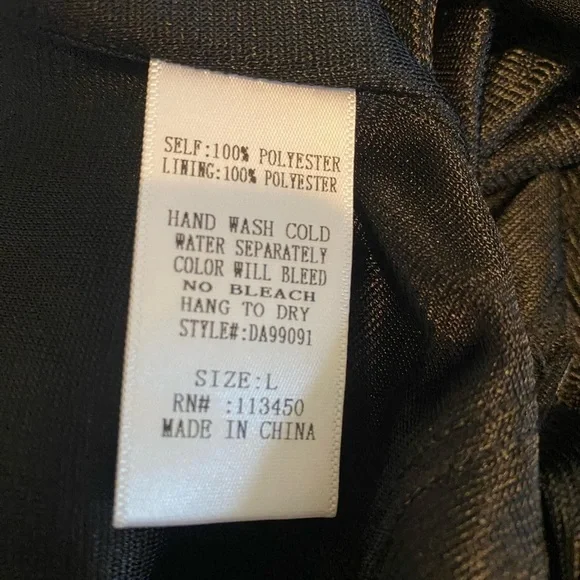 Multi Color Embellished Cuff Dress, Black, - Picture 5 of 5